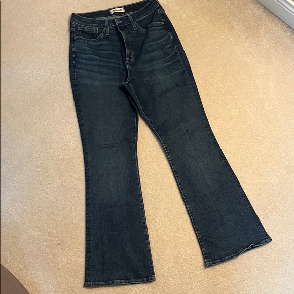 Madewell Dark Blue Flare Jeans - Picture 1 of 7